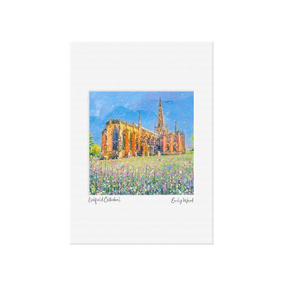 Lichfield Cathedral Open Edition Print A4 Lichfield Cathedral Open Edition Print A4