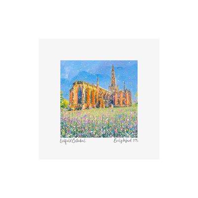 Lichfield Cathedral Square Open Edition Print Lichfield Cathedral Square Open Edition Print