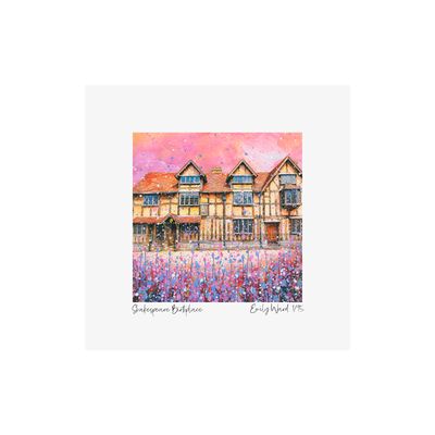 Shakespeare's Birthplace Square Open Edition Print Shakespeare's Birthplace Square Open Edition Print