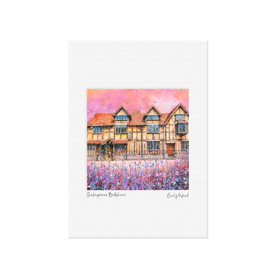Shakespeare's Birthplace Open Edition Print A4 Shakespeare's Birthplace Open Edition Print A4
