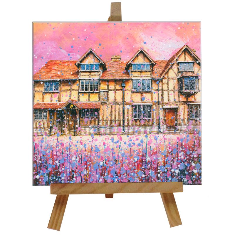 Shakespeare's Birthplace Tile with Easel