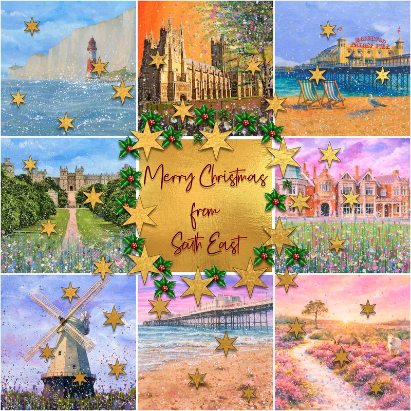 South East Merry Christmas Cards - Pack of Six