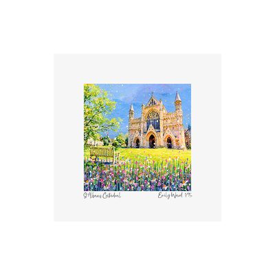 St Albans Cathedral Square Open Edition Print