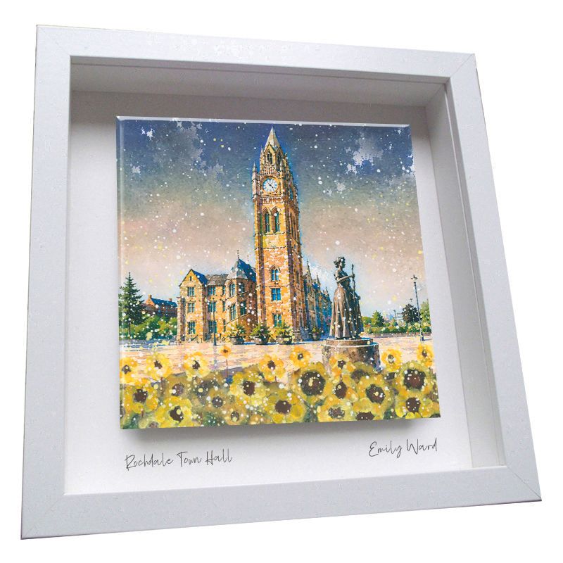 Rochdale Town Hall Framed Ceramic Tile Rochdale Town Hall Framed Ceramic Tile