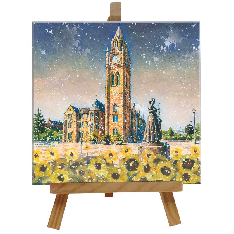 Rochdale Town Hall Tile with Easel