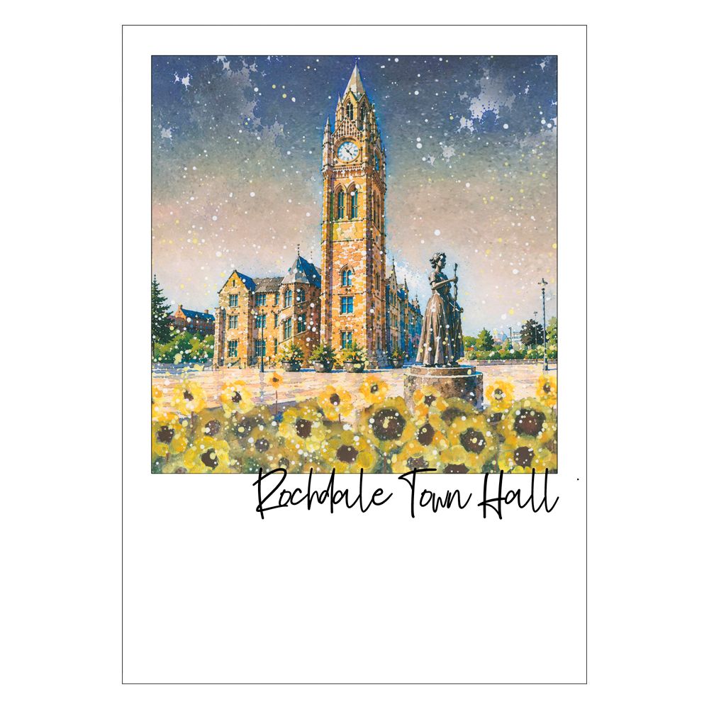 Rochdale Town Hall Postcard Rochdale Town Hall Postcard