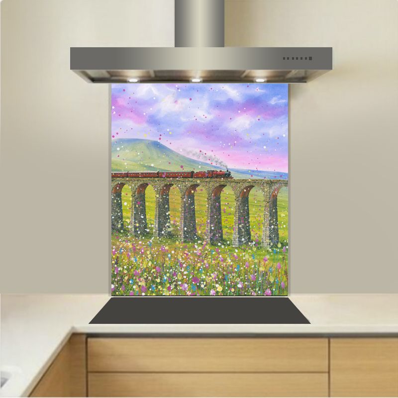 Art - Glass Kitchen Splashback -Ribblehead Viaduct