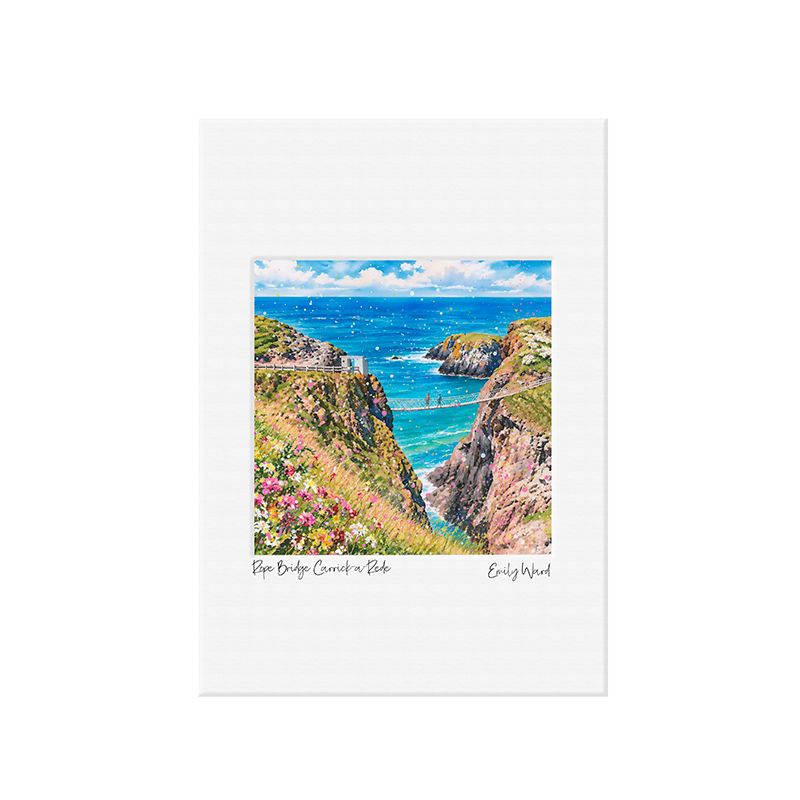 Rope Bridge, Carrick-a-Rede Open Edition Print A4 Rope Bridge, Carrick-a-Rede Open Edition Print A4