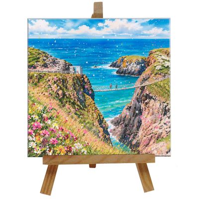 Rope Bridge, Carrick-a-Rede Tile with Easel Rope Bridge, Carrick-a-Rede Tile with Easel