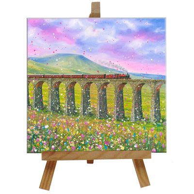 Ribblehead Viaduct Tile with Easel Ribblehead Viaduct Tile with Easel