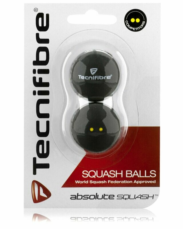 Tecnifibre Squash Balls Double Yellow Dot – 2pk