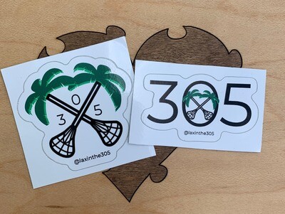 Lax in the 305 Sticker 2 Pack