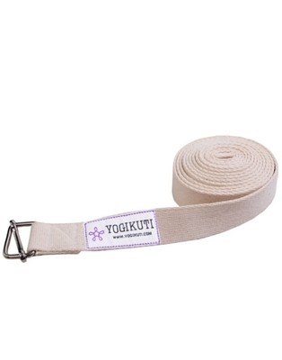 High Quality White Cotton Yoga Belt 6ft (1.82cm) - free shipping
