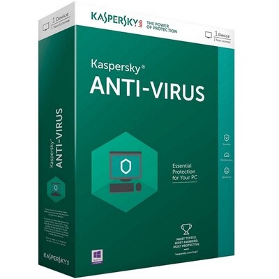 Kaspersky Antivirus 1 Users, 1 Year (Email Delivery – No CD) (Kaspersky Authorized Partner)