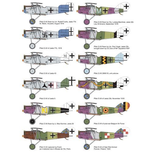 1/48 Pfalz D.XII (12 liveries)