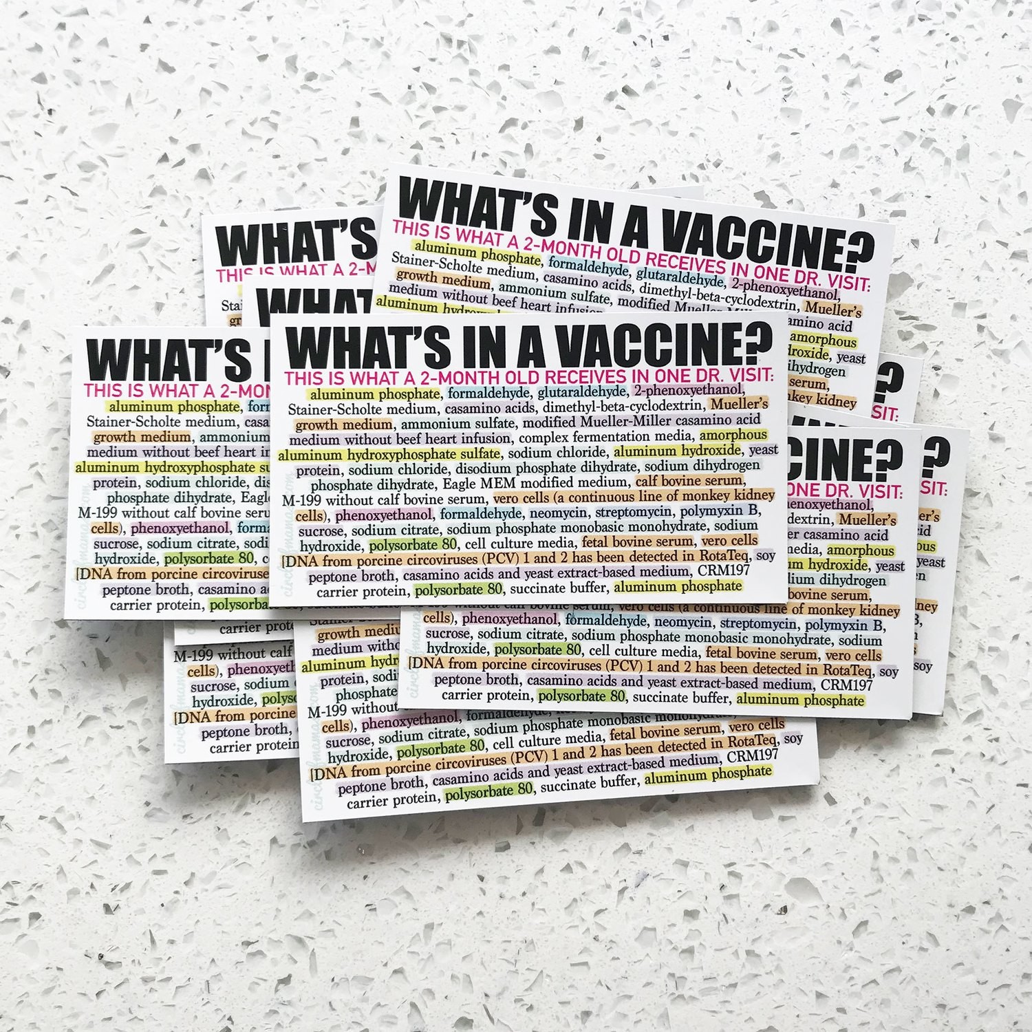 Magnets - What's In a Vaccine? - (20 qty.)