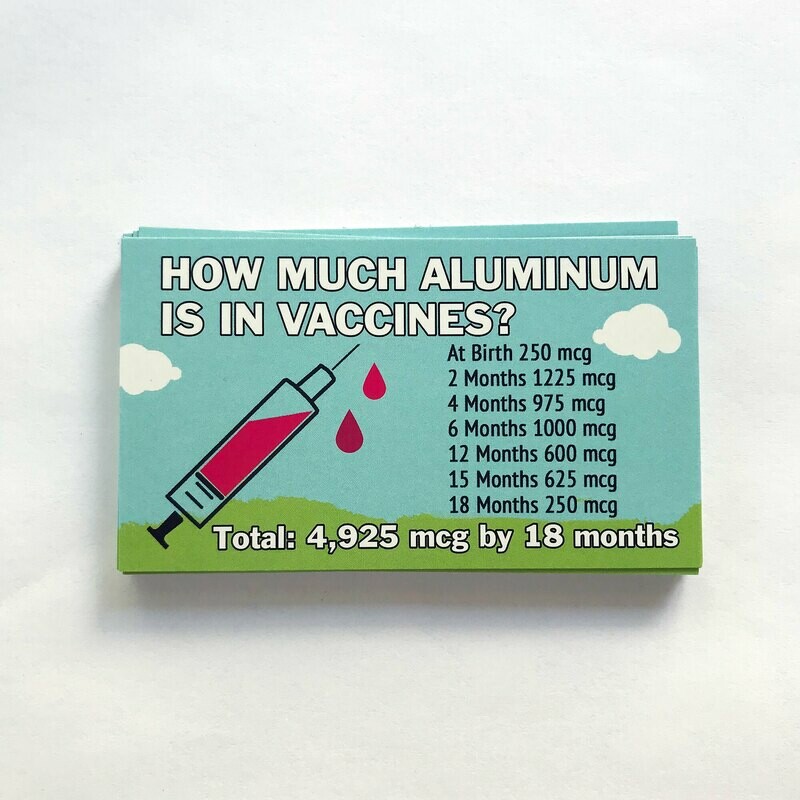 Info Cards - How Much Aluminum Is In Vaccines? (qty. 100)
