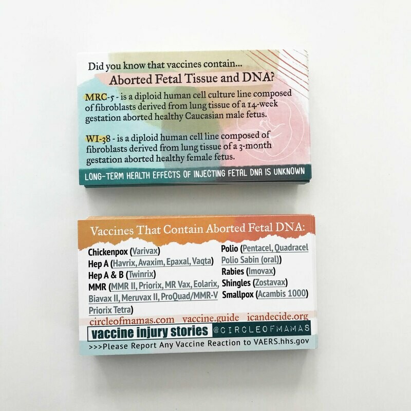 Info Cards - Aborted Fetal DNA (qty. 100)
