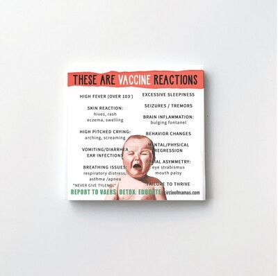 Sticky Notes - Vaccine Reactions - (50 sheets)