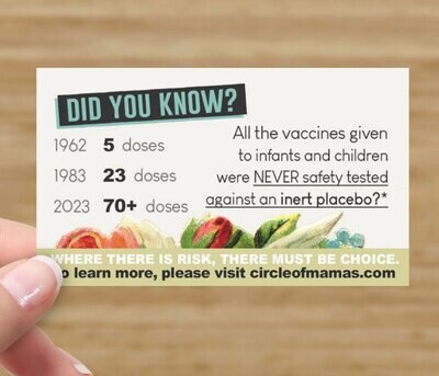 Info Cards - No Placebo &amp; Section 13.1 (qty. 100)