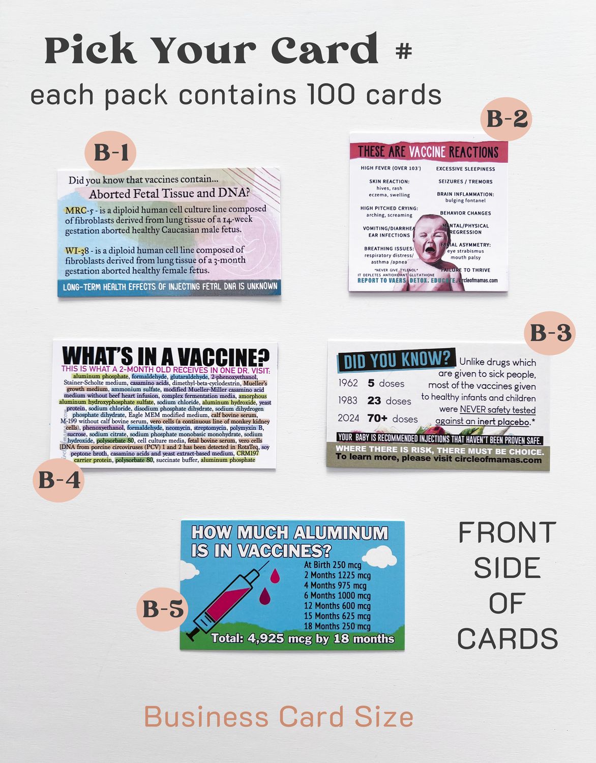 Small Info Cards - Business Card Size - Choose Your Pack (qty. 100)