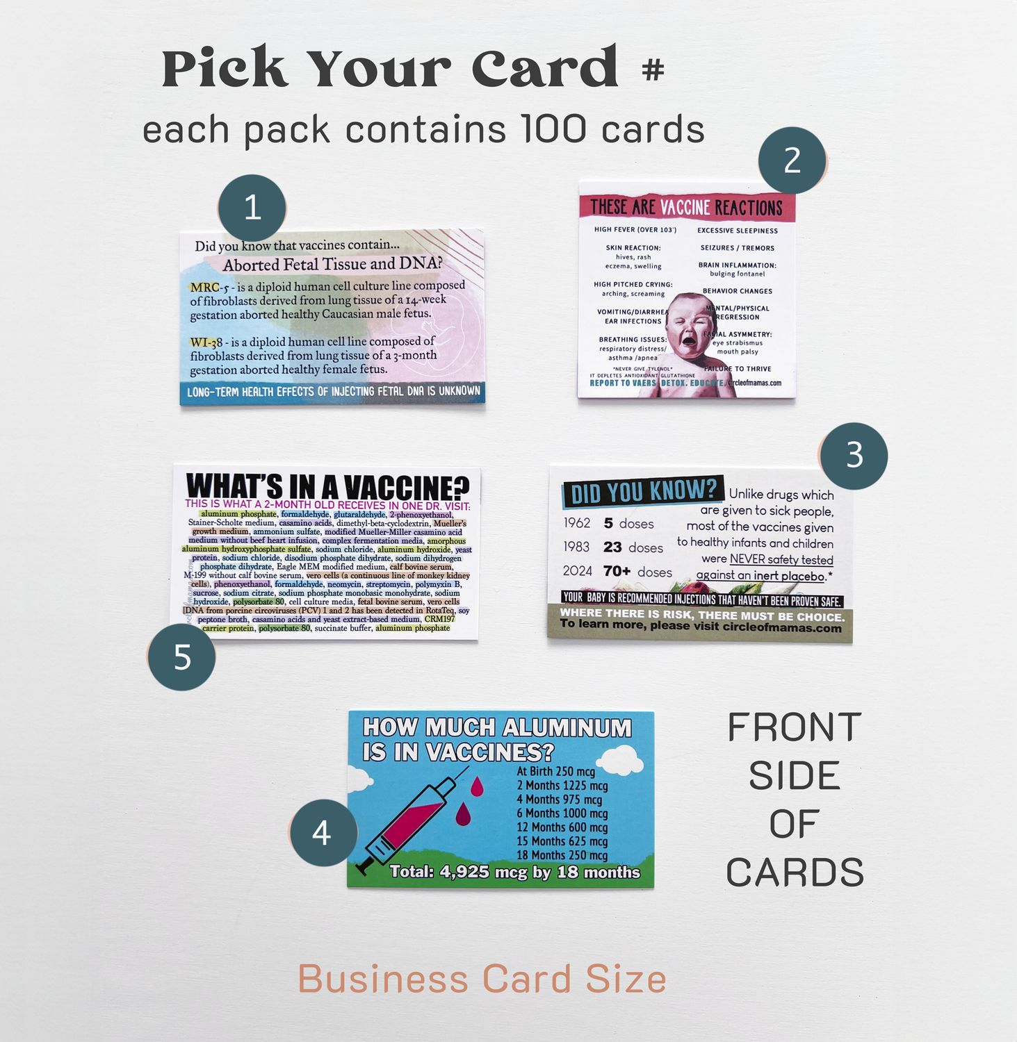 Small Info Cards - Business Card Size - Choose Your Pack (qty. 100)