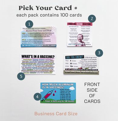 Small Info Cards - Business Card Size - Choose Your Pack (qty. 100)