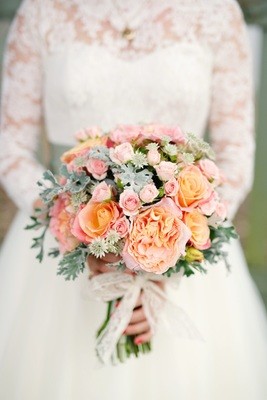 Bridal Bouquet, 1 Bridesmaid Posy & 4 Buttonholes