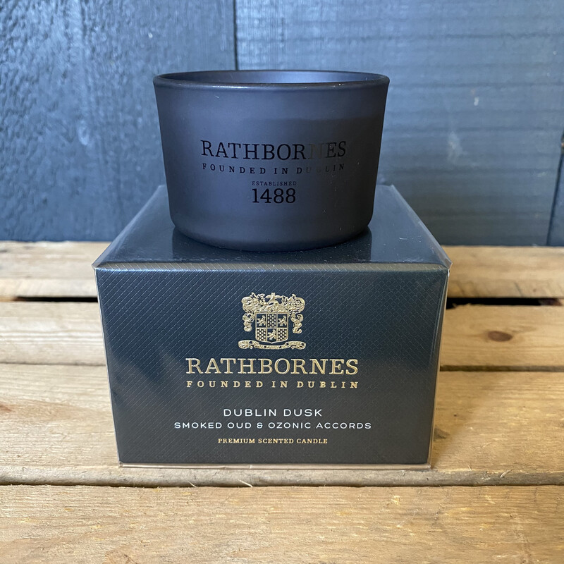 Rathborne Travel Candle - Smoked Oud and Ozone Accords