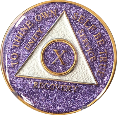 Purple Glitter Medallion Years 1-5
