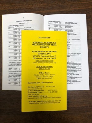 Printed Meeting Schedules