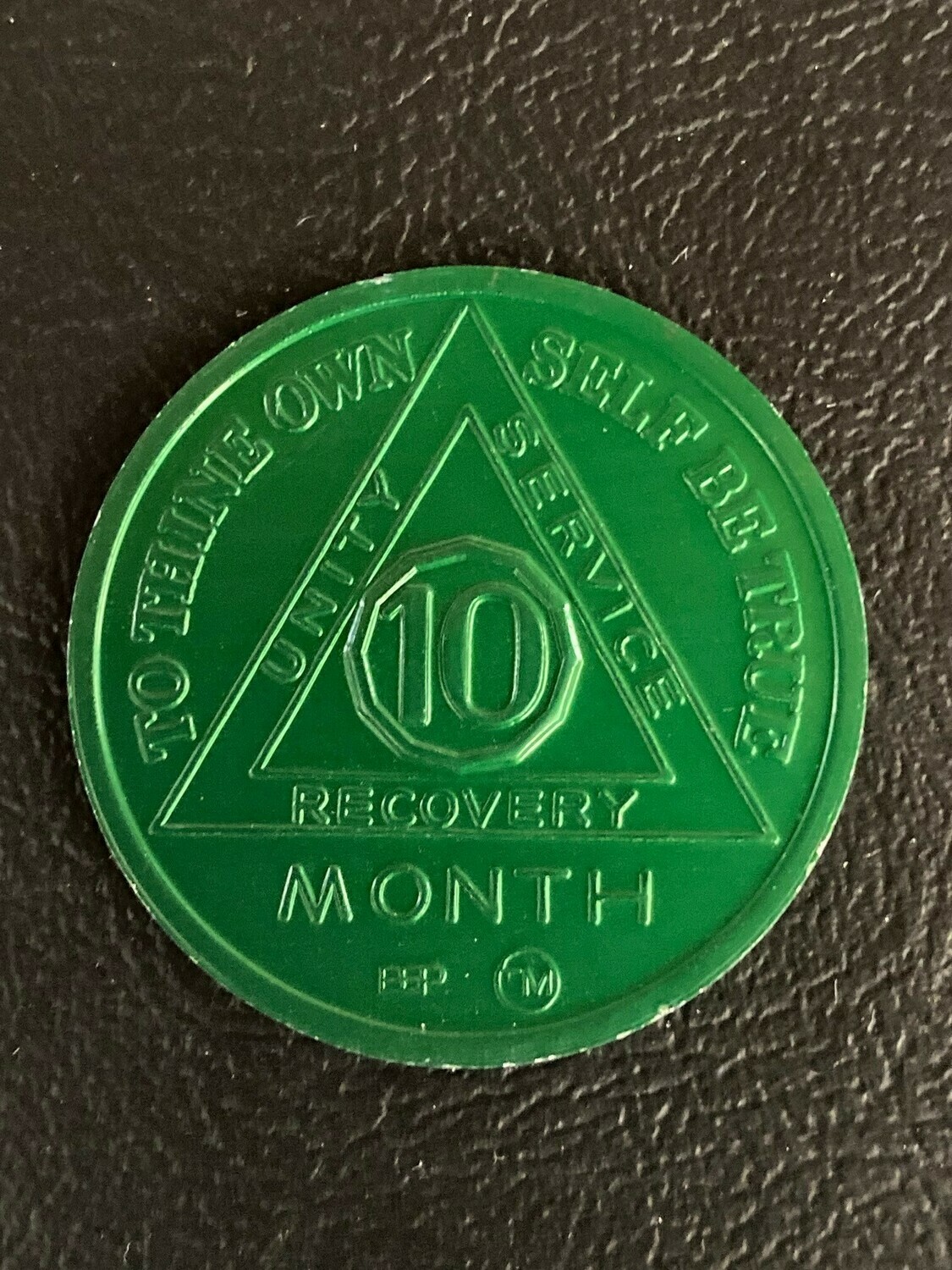 10 month aluminum medallion