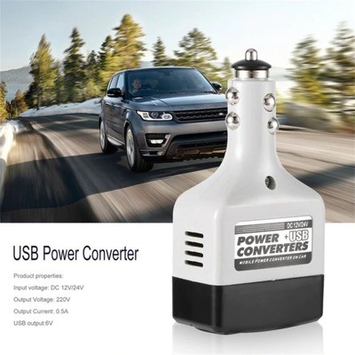 12V 24V DC to AC 220V Car Auto Power Inverter Converter Adapter Adapter USB Plug