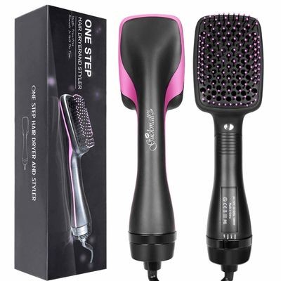 Hair Dryer Brush One Step Volumizer And Curling Oval 1 Design Styler Salon Hot B