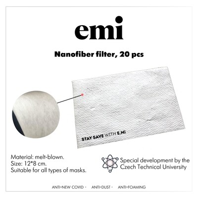 Nanofiber filter, 20 pcs