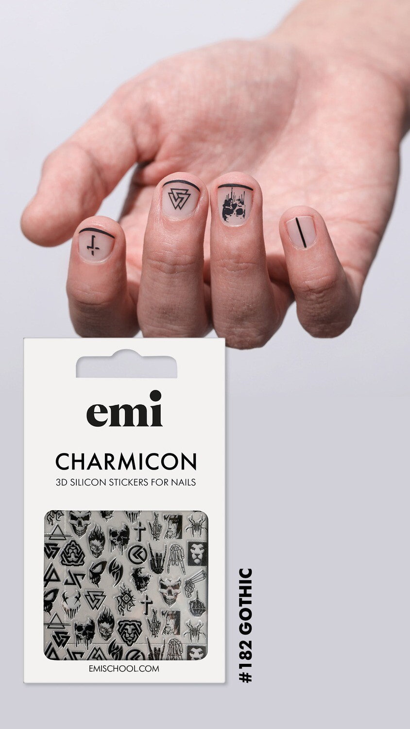 Charmicon 3D Silicone Stickers #182 Gothic
