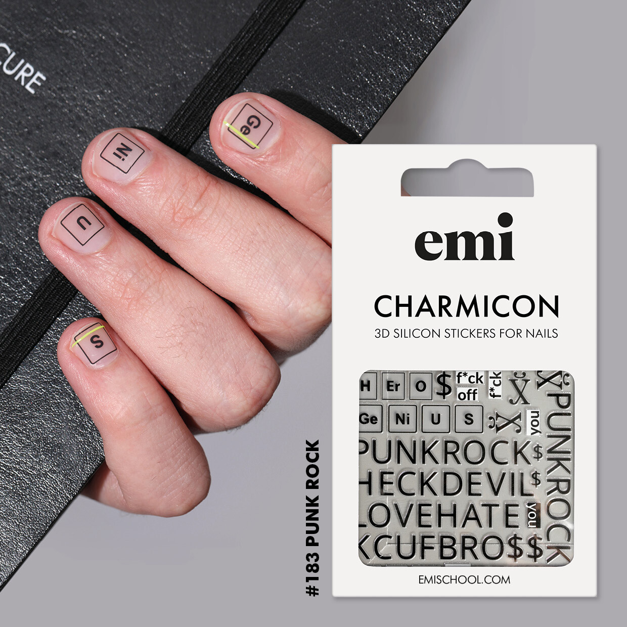 Charmicon 3D Silicone Stickers #183 Punk Rock