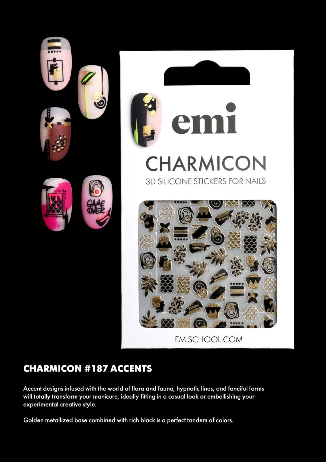 Charmicon 3D Silicone Stickers #187 Accents