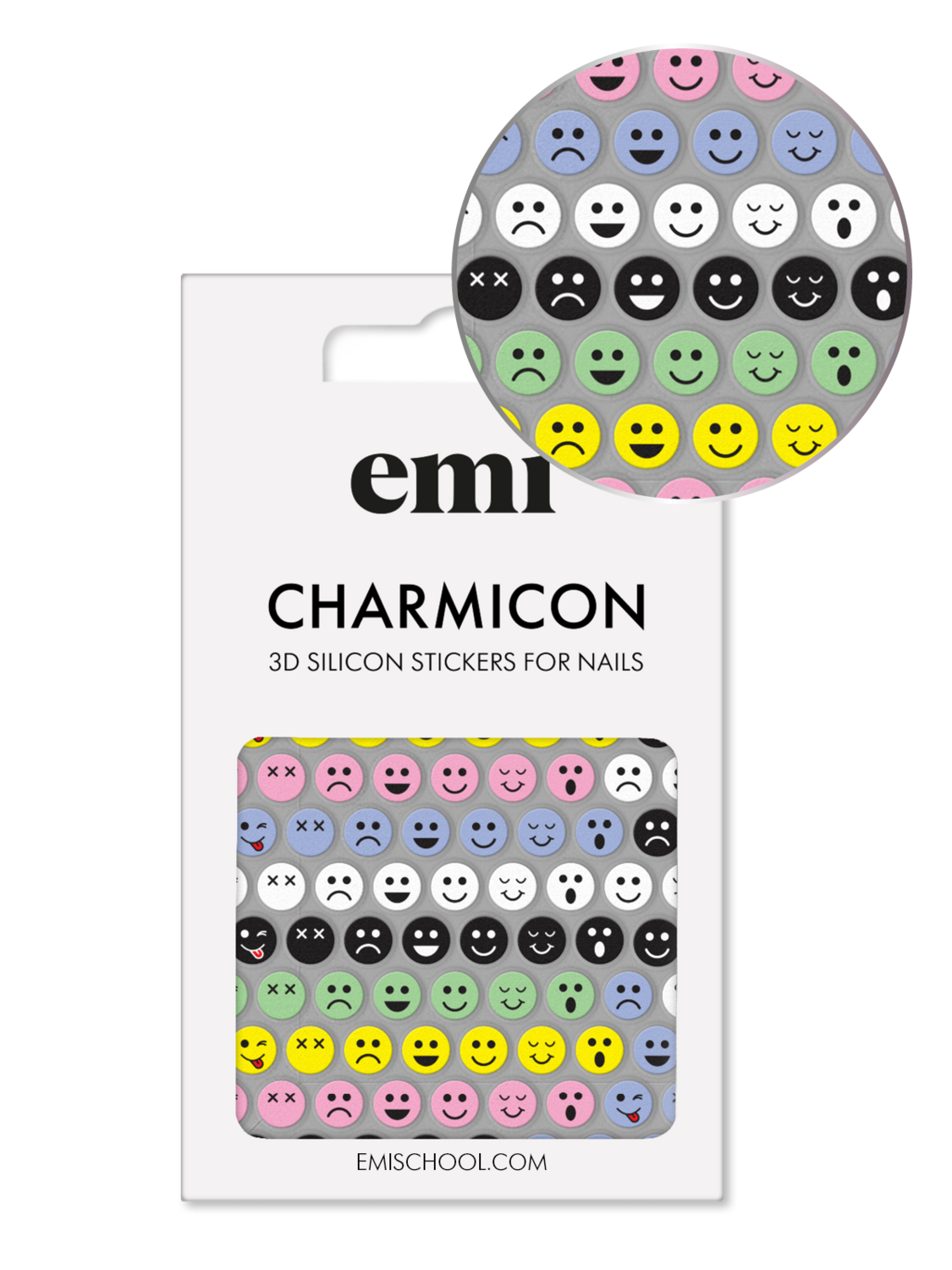 Charmicon 3D Silicone Stickers #197 Colored Smilies