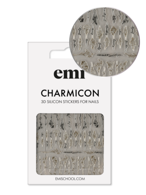Charmicon 3D Silicone Stickers #231 Flowers and phrases