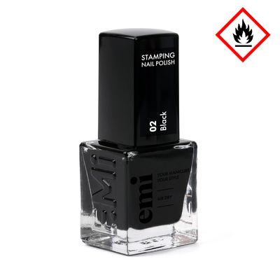 Nail Polish for Stamping Black #2, 9 ml.