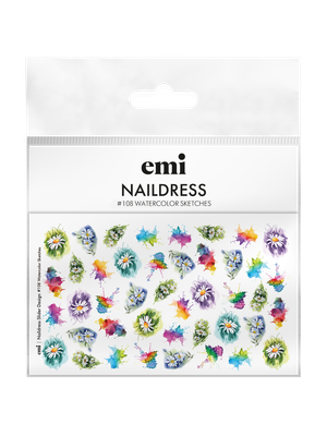 Naildress Slider Design #108 Watercolor Sketches