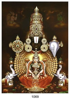 Lord Balaji & Goddess Lakshmi Photo Frame