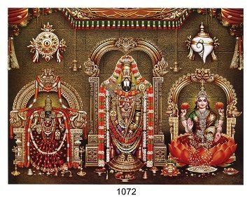Lord Balaji, Goddess Padmavathi, Goddess Lakshmi Photo Frame