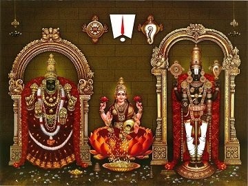 Lord Balaji, Goddess Lakshmi and Padmavati Photo Frame