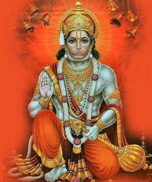 Lord Hanuman - Matt Laminated Photo Frame