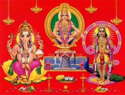 Lord Ayyappan Swamy, Ganesh, Subramanyam  Photo Frame