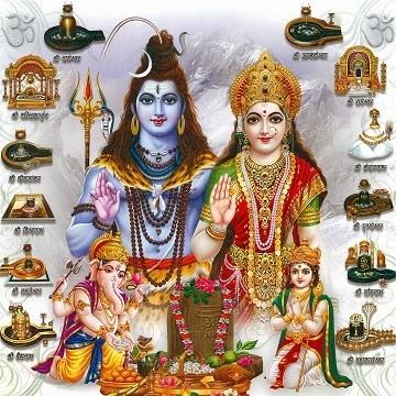 Lord Shiva and Goddess Parvati - Jyotirlinga Photo Frame (White border)