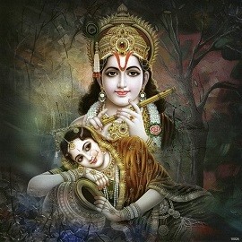Lord Sri Krishna and Radha Devi Photo Frame
