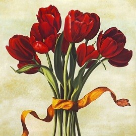 Tulips Art - Matt Laminated Photo Frame